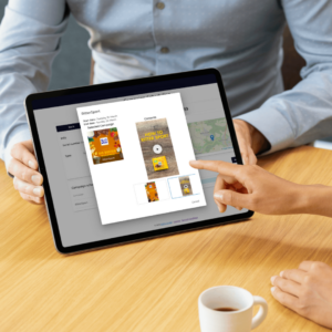 Kampagne von Ritter Sport wird auf Tablet präsentiert